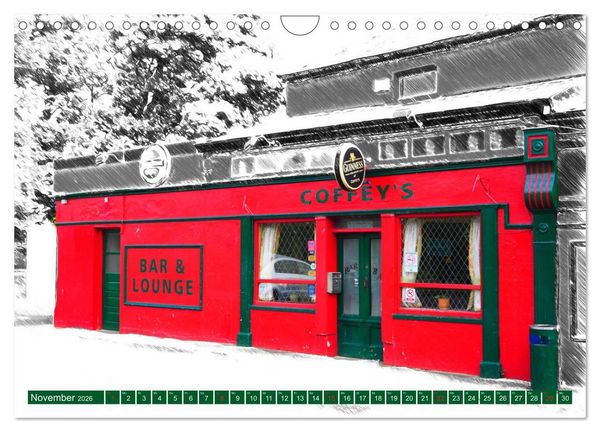 Produktbild: Irish Pubfronts - Irlands urige Kneipen (Wandkalender 2026 DIN A4 quer), CALVENDO Monatskalender