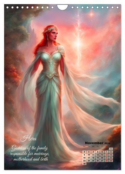 Produktbild: Gods of Greek mythology (Wall Calendar 2026 DIN A4 portrait), CALVENDO 12 Month Wall Calendar