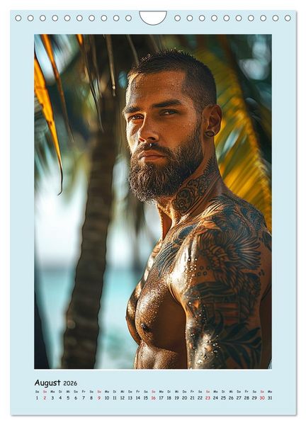 Produktbild: Strandsommer. M&auml;nner. Coole Typen am Meer (Wandkalender 2026 DIN A4 hoch), CALVENDO Monatskalender