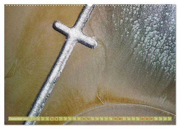 Produktbild: neunziggrad I photoart: das wattenmeer von oben (hochwertiger Premium Wandkalender 2026 DIN A2 quer), Kunstdruck in Hochglanz