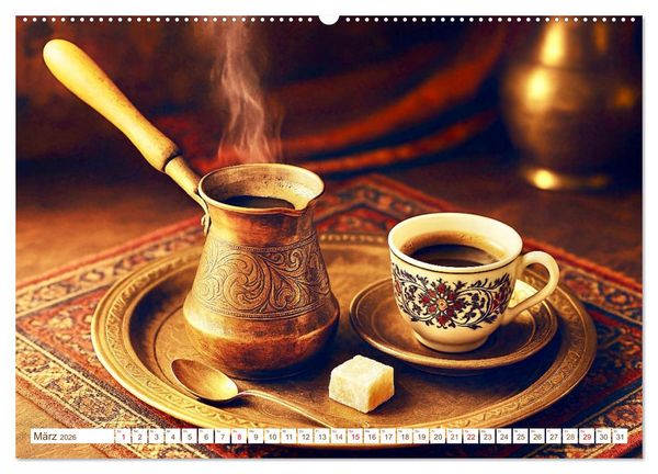 Produktbild: Hei&szlig;er Kaffee (Wandkalender 2026 DIN A2 quer), CALVENDO Monatskalender