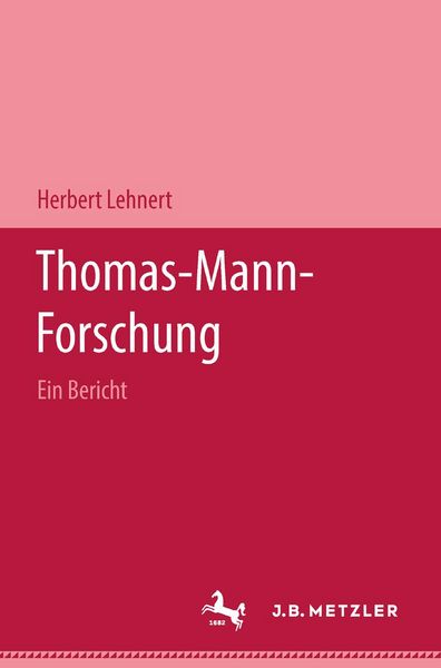 Produktbild: Thomas-Mann-Forschung