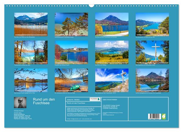 Produktbild: Rund um den Fuschlsee (Wandkalender 2026 DIN A2 quer), CALVENDO Monatskalender