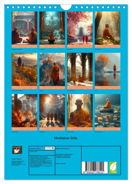 Produktbild: Meditative Stille (Wandkalender 2026 DIN A4 hoch), CALVENDO Monatskalender