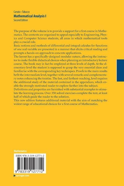 Produktbild: Mathematical Analysis I