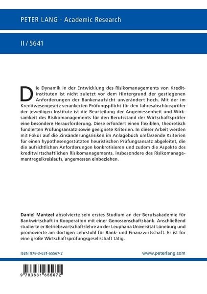 Produktbild: Pr&uuml;fung kreditwirtschaftlicher Zins&auml;nderungsrisiken