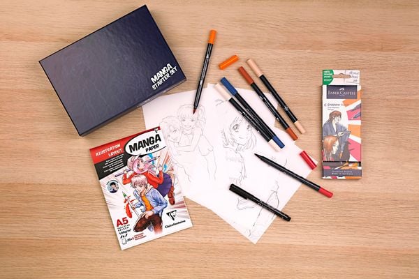 Produktbild: Manga Starterset Faber Castell A5, 14,8x21cm
