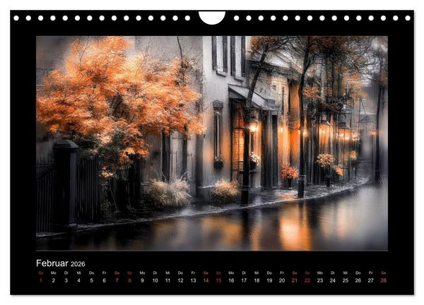 Produktbild: Die Seele der Stadt: stille Gassen, fl&uuml;sternde W&auml;nde (Wandkalender 2026 DIN A4 quer), CALVENDO Monatskalender