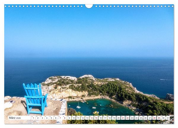 Produktbild: Rhodos und Symi, Perlen in der &Auml;gis (Wandkalender 2026 DIN A3 quer), CALVENDO Monatskalender