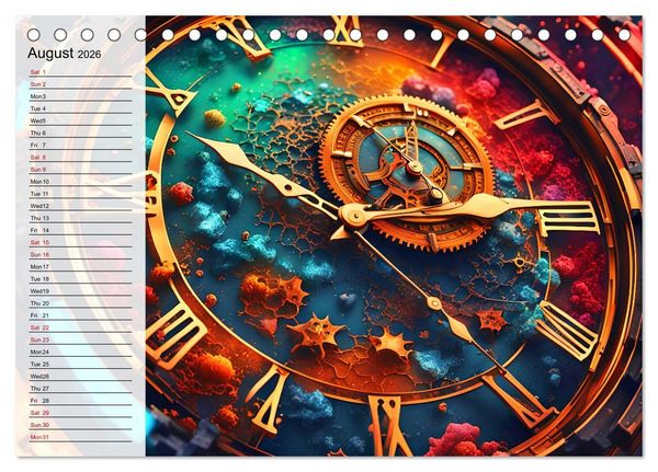 Produktbild: The abstract world of timepiece (Desk Calendar 2026 DIN A5 landscape), CALVENDO 12 Month DeskCalendar