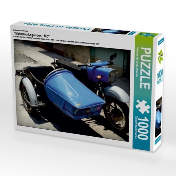 "CALVENDO Puzzle Ein Motiv aus dem Kalender ""Motorrad-Legenden - MZ"" | 1000 Teile Lege-Größe 64x48cm Foto-Puzzle für glückliche Stunden"