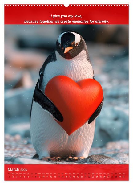 Produktbild: I'll give you my love (Wall Calendar 2026 DIN A2 portrait), CALVENDO 12 Month Wall Calendar