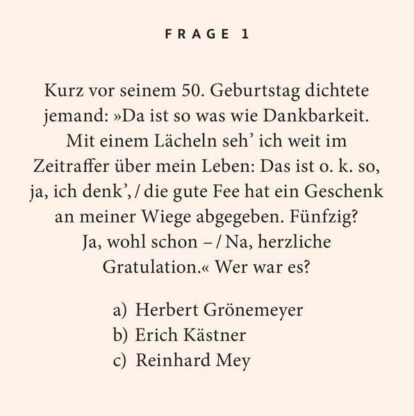 Produktbild: 50. Geburtstag. Das Quiz