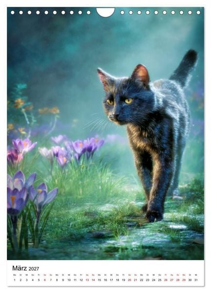 Produktbild: Von wegen Ungl&uuml;ck! - Die faszinierende Welt schwarzer Katzen (Wandkalender 2027 DIN A4 hoch), CALVENDO Monatskalender