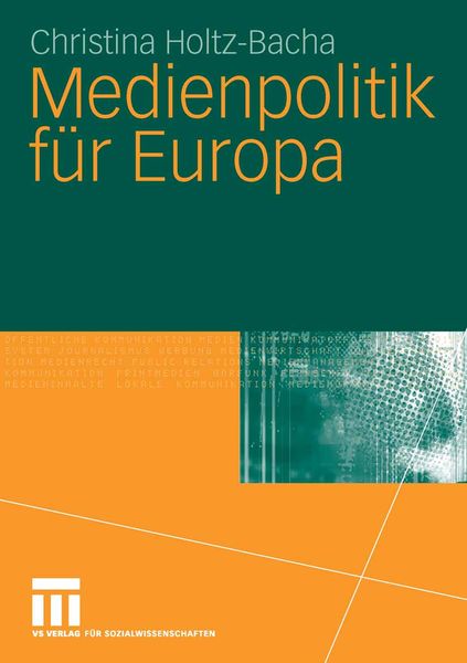 Produktbild: Medienpolitik f&uuml;r Europa