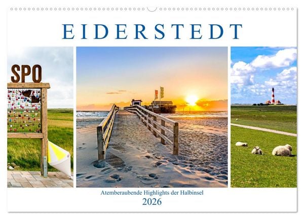 Produktbild: EIDERSTEDT-HIGHLIGHTS (Wandkalender 2026 DIN A2 quer), CALVENDO Monatskalender