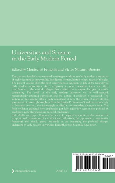 Produktbild: Universities and Science in the Early Modern Period