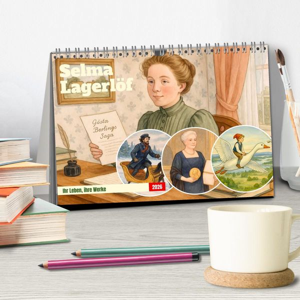 Produktbild: Selma Lagerl&ouml;f (Tischkalender 2026 DIN A5 quer), CALVENDO Monatskalender