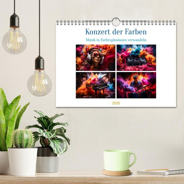 Produktbild: Konzert der Farben (Wandkalender 2026 DIN A4 quer), CALVENDO Monatskalender