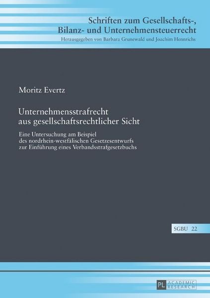 Produktbild: Unternehmensstrafrecht aus gesellschaftsrechtlicher Sicht