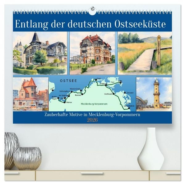 Produktbild: Entlang der deutschen Ostseek&uuml;ste (hochwertiger Premium Wandkalender 2026 DIN A2 quer), Kunstdruck in Hochglanz