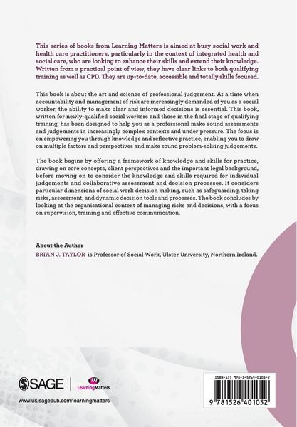 Produktbild: Decision Making, Assessment and Risk in Social Work