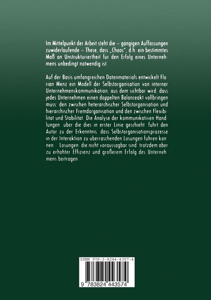 Produktbild: Selbst- und Fremdorganisation im Diskurs