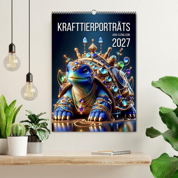 Produktbild: Krafttierportr&auml;ts (Wandkalender 2027 DIN A2 hoch), CALVENDO Monatskalender