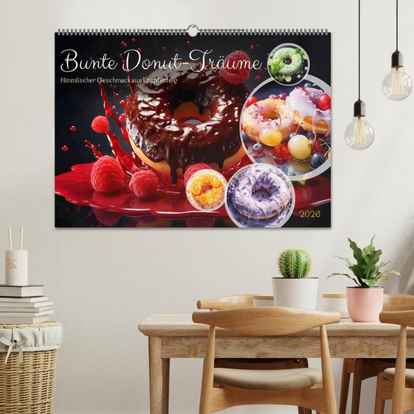 Produktbild: Bunte Donut-Tr&auml;ume - Himmlischer Geschmack aus Krapfenteig (Wandkalender 2026 DIN A2 quer), CALVENDO Monatskalender