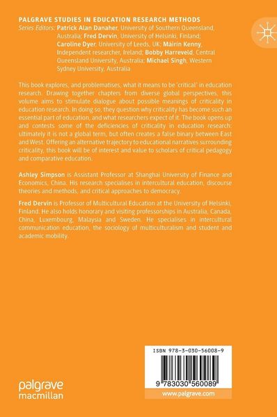 Produktbild: The Meaning of Criticality in Education Research