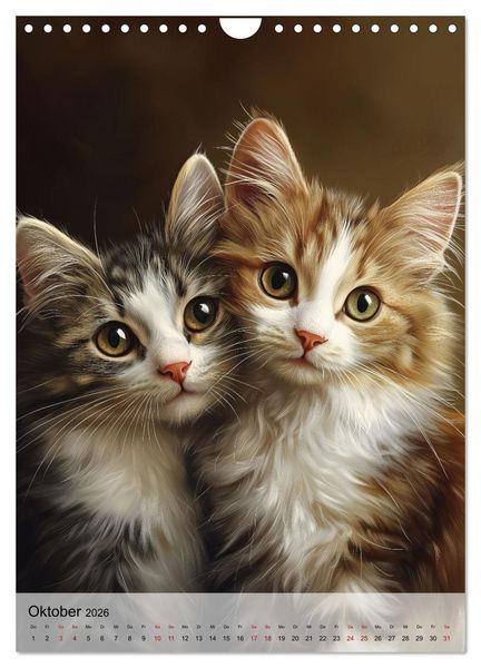 Produktbild: Katzen (Wandkalender 2026 DIN A4 hoch), CALVENDO Monatskalender
