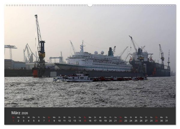 Produktbild: Hafen Hamburg 2026 (Wandkalender 2026 DIN A2 quer), CALVENDO Monatskalender