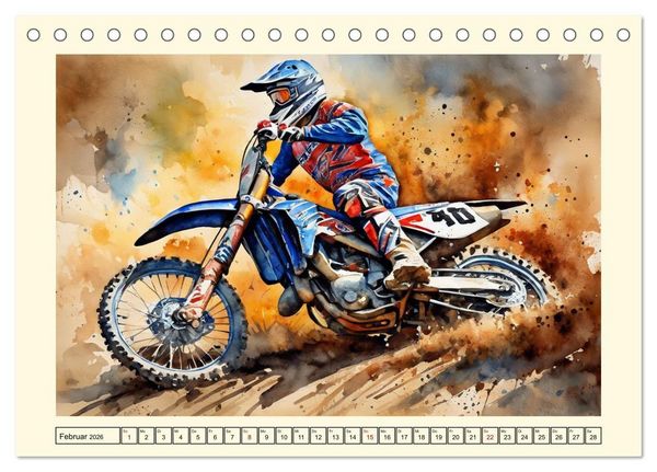 Produktbild: Sehnsucht Motorradfahren (Tischkalender 2026 DIN A5 quer), CALVENDO Monatskalender