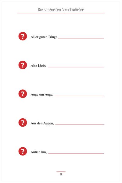 Produktbild: Beliebte Sprichw&ouml;rter. Das Ged&auml;chtnistraining-Quiz f&uuml;r Senioren. Ideal als Besch&auml;ftigung, Ged&auml;chtnistraining, Aktivierung bei Demenz.