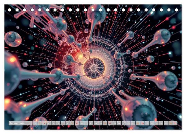 Produktbild: Quantenmechanik von Bits zu Qubits (Tischkalender 2027 DIN A5 quer), CALVENDO Monatskalender