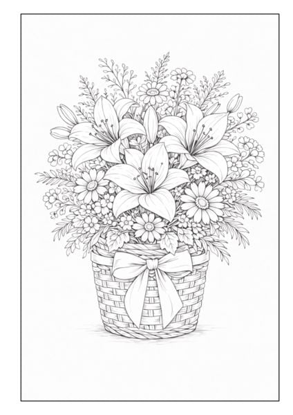 Produktbild: Blumenstr&auml;u&szlig;e &ndash; Blumen Malbuch f&uuml;r Erwachsene mit 50 sch&ouml;nen Ausmalbildern