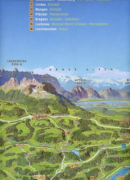 Bodensee Panorama, Freizeitkarte 1:75.000