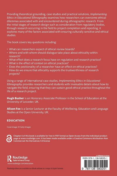 Produktbild: Implementing Ethics in Educational Ethnography