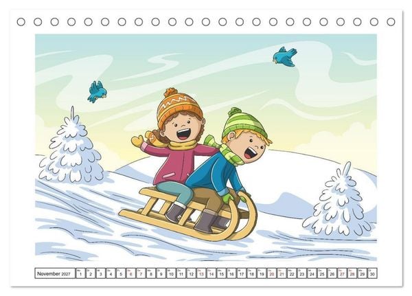 Produktbild: Der bunte Kinderkalender (Tischkalender 2027 DIN A5 quer), CALVENDO Monatskalender