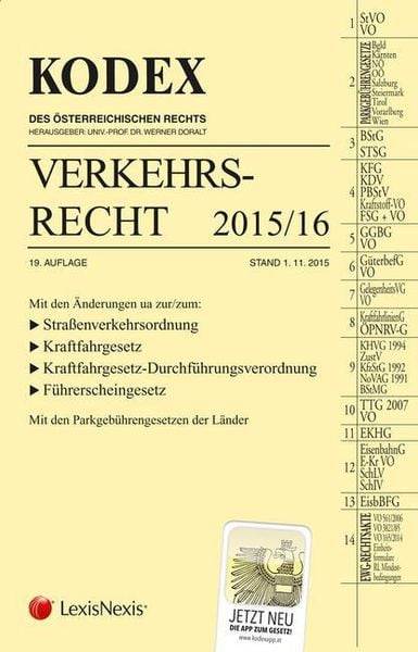 Produktbild: KODEX Verkehrsrecht 2015/16
