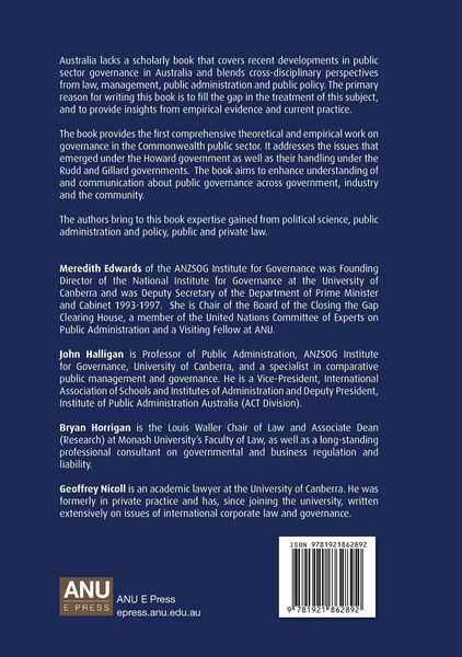 Produktbild: Public Sector Governance in Australia