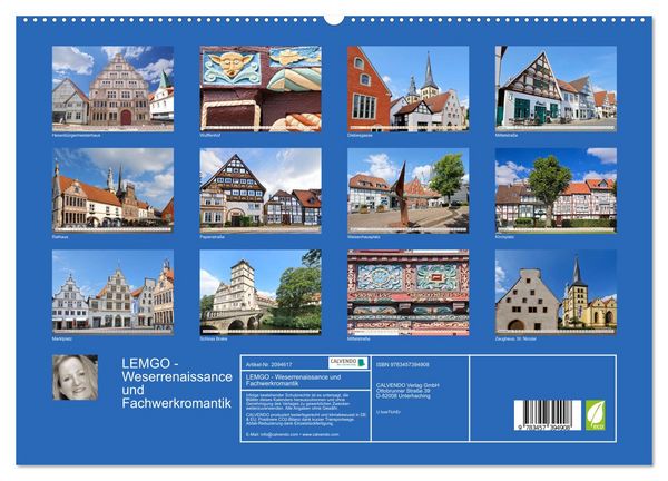 Produktbild: LEMGO - Weserrenaissance und Fachwerkromantik (hochwertiger Premium Wandkalender 2026 DIN A2 quer), Kunstdruck in Hochglanz