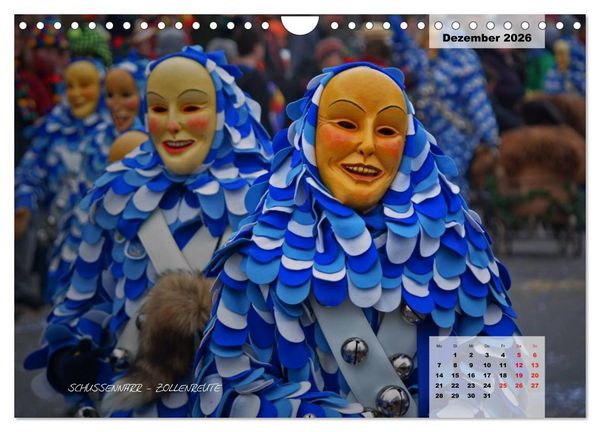 Produktbild: Schw&auml;bisch alemannische Fasnet (Wandkalender 2026 DIN A4 quer), CALVENDO Monatskalender