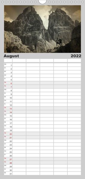 Produktbild: Drei Zinnen - S&uuml;dtirols Wahrzeichen - Familienplaner hoch (Wandkalender 2022 , 21 cm x 45 cm, hoch)