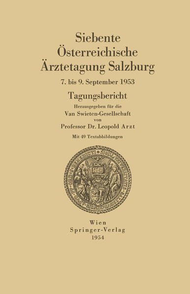 Produktbild: Siebente &Ouml;sterreichische &Auml;rztetagung Salzburg