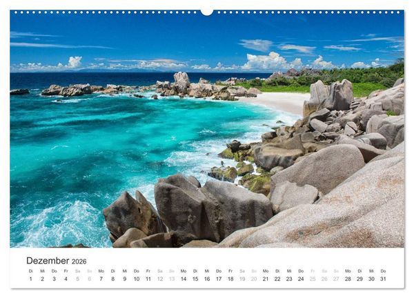Produktbild: Seychellen - Willkommen im Paradies (hochwertiger Premium Wandkalender 2026 DIN A2 quer), Kunstdruck in Hochglanz