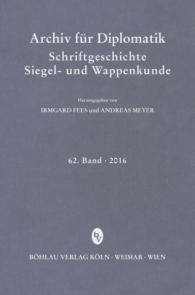Produktbild: Archiv f&uuml;r Diplomatik, Schriftgeschichte, Siegel- und Wappenkunde