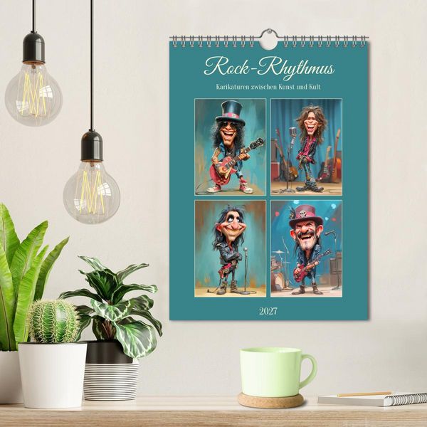 Produktbild: Rock-Rhythmus. Karikaturen zwischen Kunst und Kult (Wandkalender 2027 DIN A4 hoch), CALVENDO Monatskalender