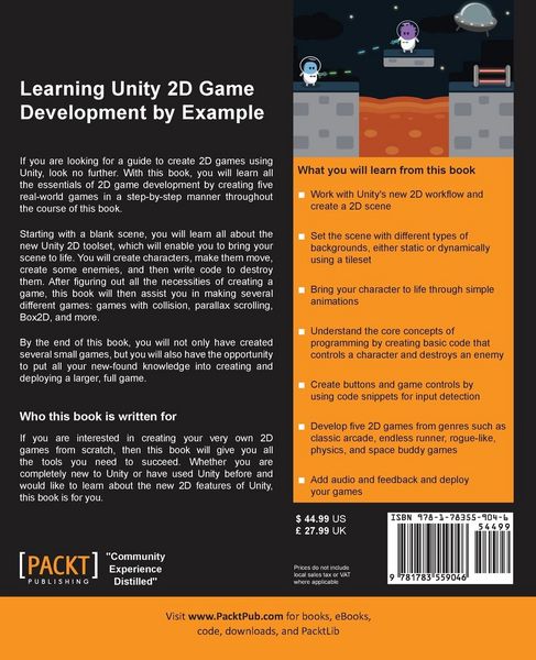 Produktbild: Unity 2D Game Development by Example Beginner's Guide