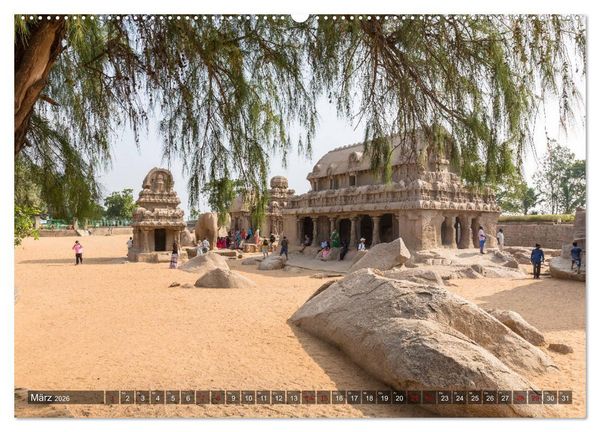 Produktbild: Indien - Mahabalipuram (Wandkalender 2026 DIN A2 quer), CALVENDO Monatskalender